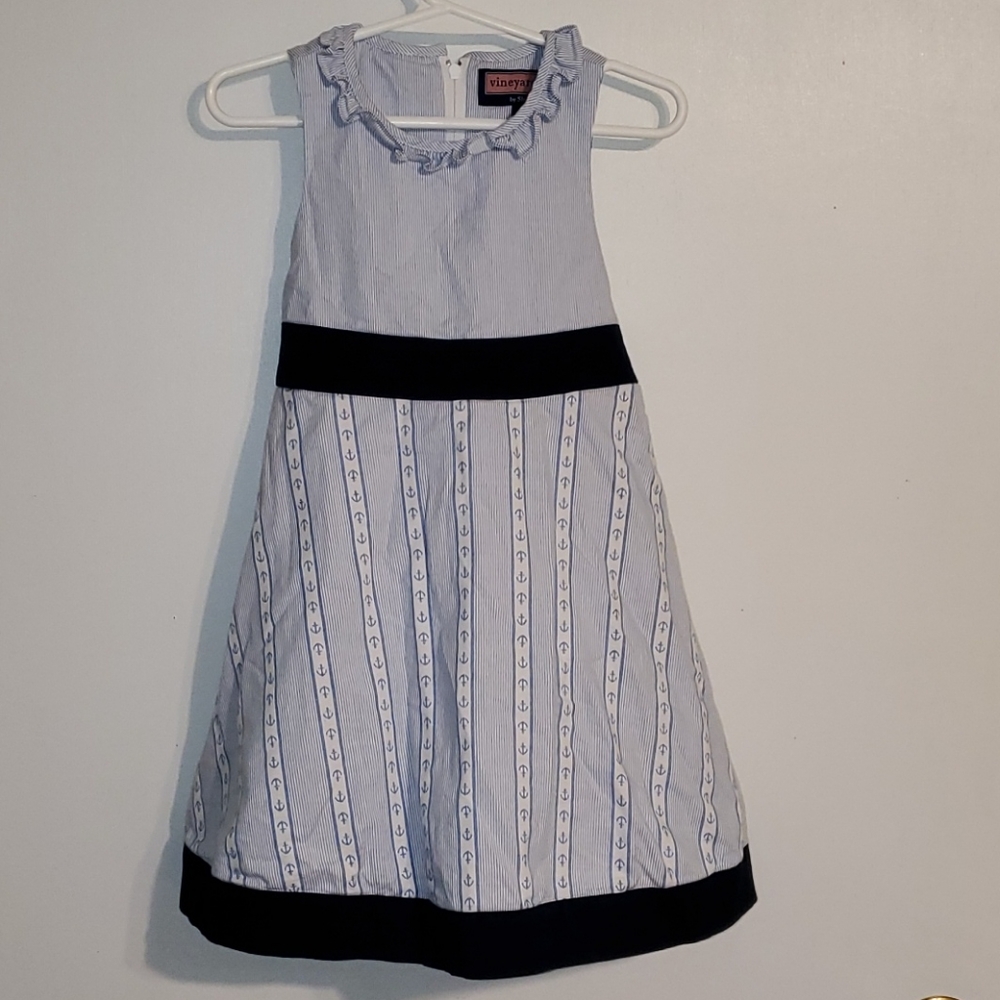 Vineyard Vines girls 2T blue & white strip nautical them dress
